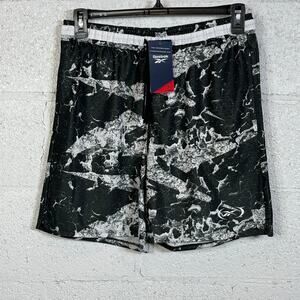 Reebok Men's Basketball Transition Shorts, Black/white Medium MSRP $55